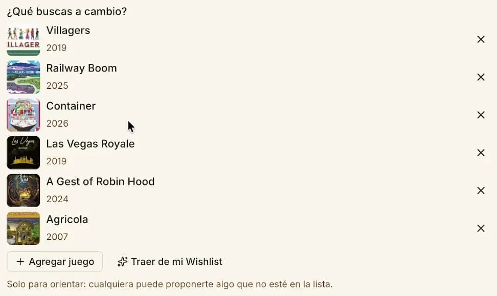Hasta 12 juegos que buscas a cambio, traídos de tu Wishlist de una sola vez.